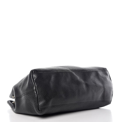 Gucci Pebbled Calfskin Medium Soho Chain Shoulder Bag Black 4 of 10
