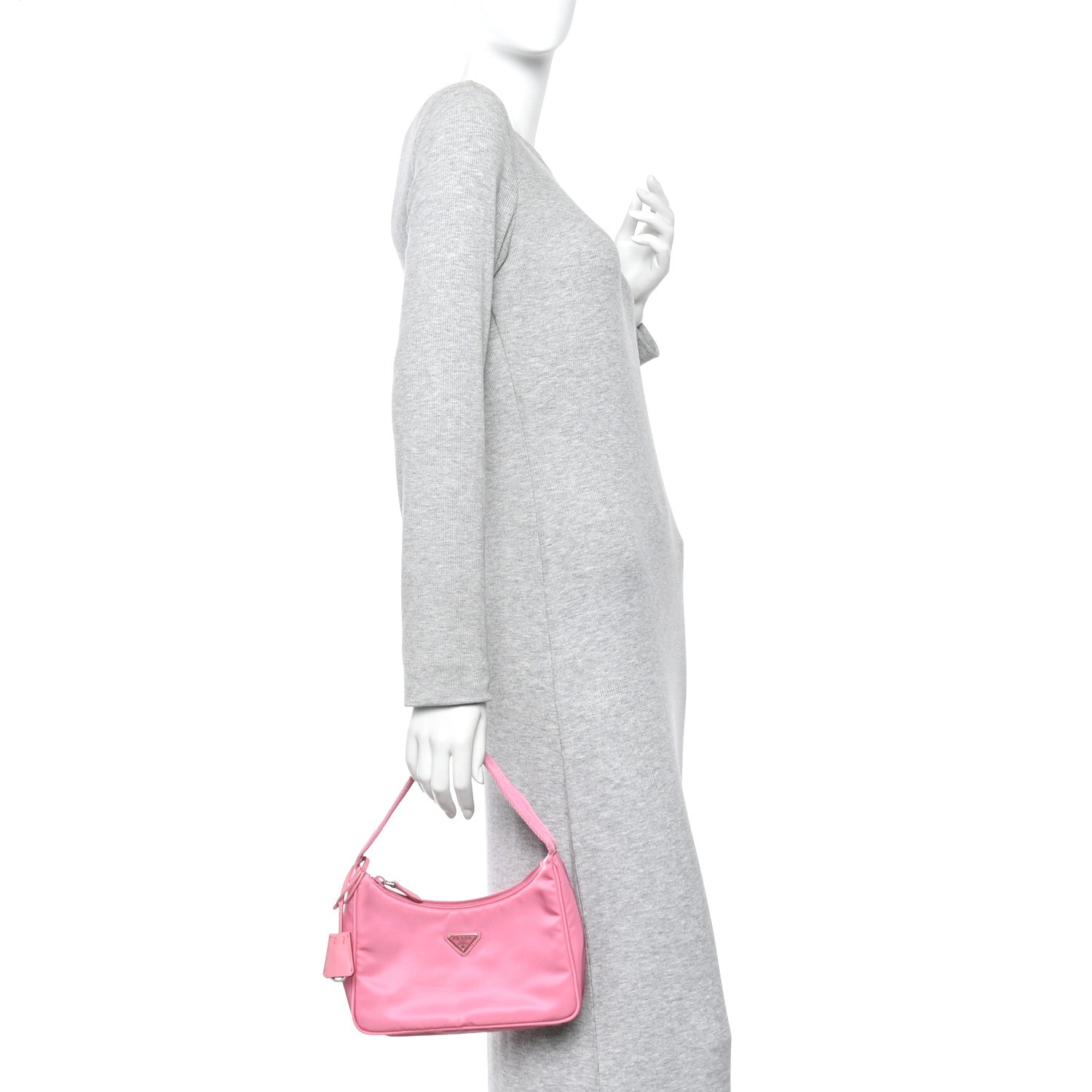 Prada Tessuto Nylon Mini Re-Edition 2000 Bag Begonia 2 of 11