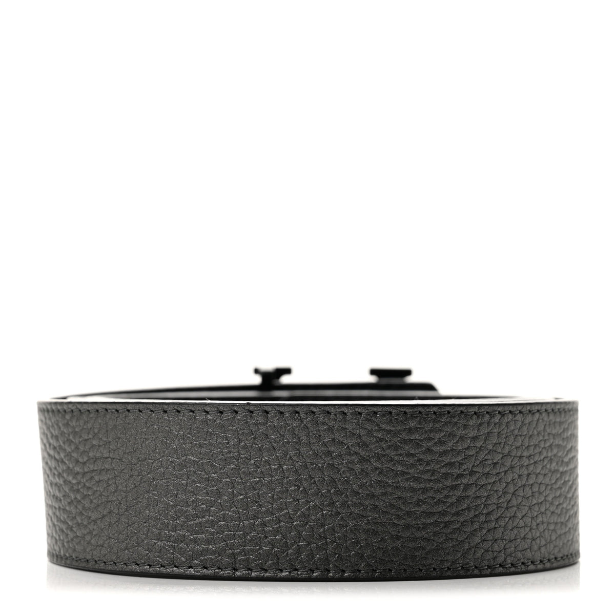 Louis Vuitton Taurillon Calfskin 40mm LV Initiales Reversible Belt   100 40 Black Dark Silver 2 of 8