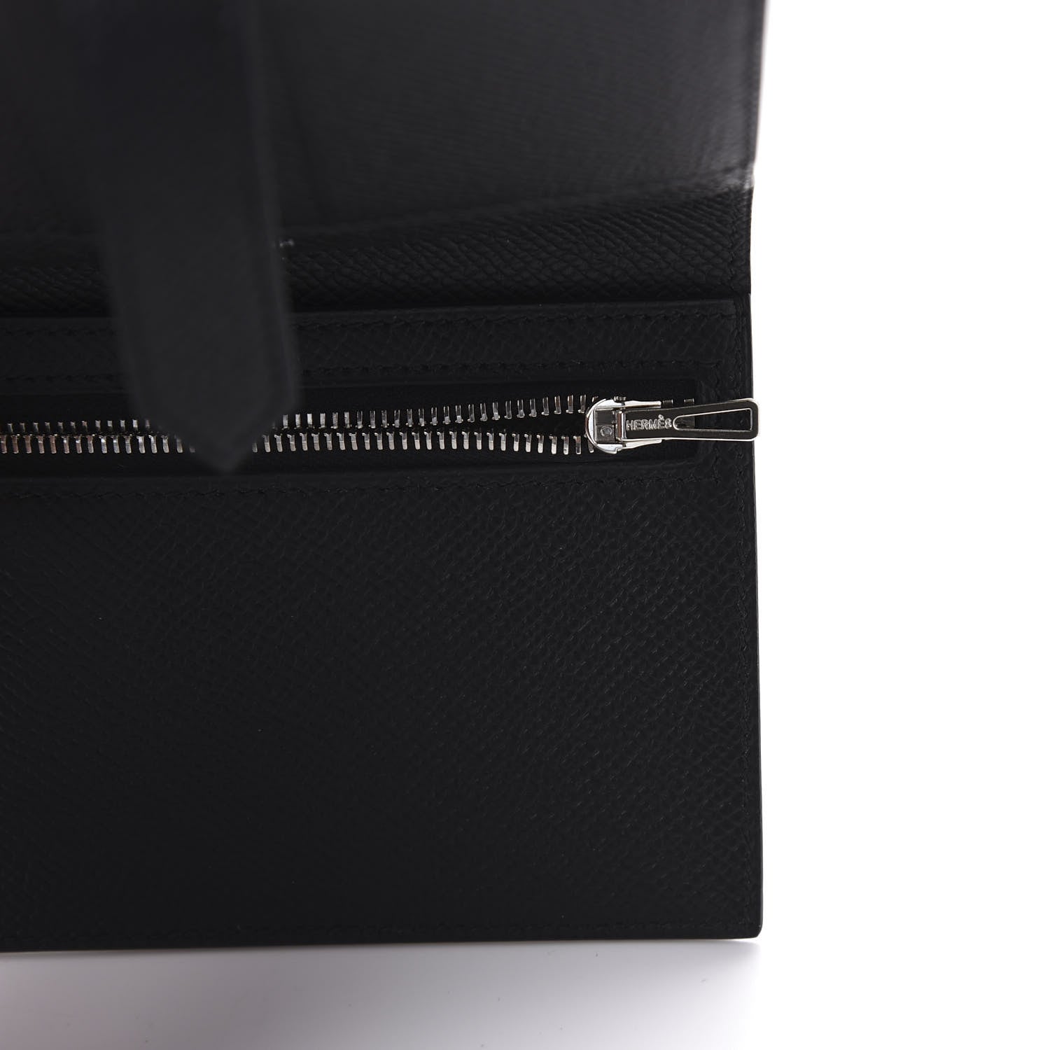 Hermes Epsom Bearn Compact Wallet Black 10 of 12
