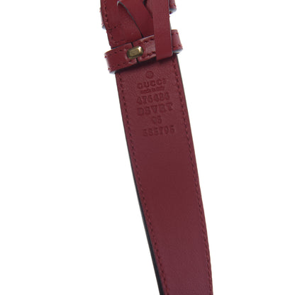 Gucci Calfskin Matelasse GG Marmont Belt Bag 95 38 Hibiscus Red 8 of 13