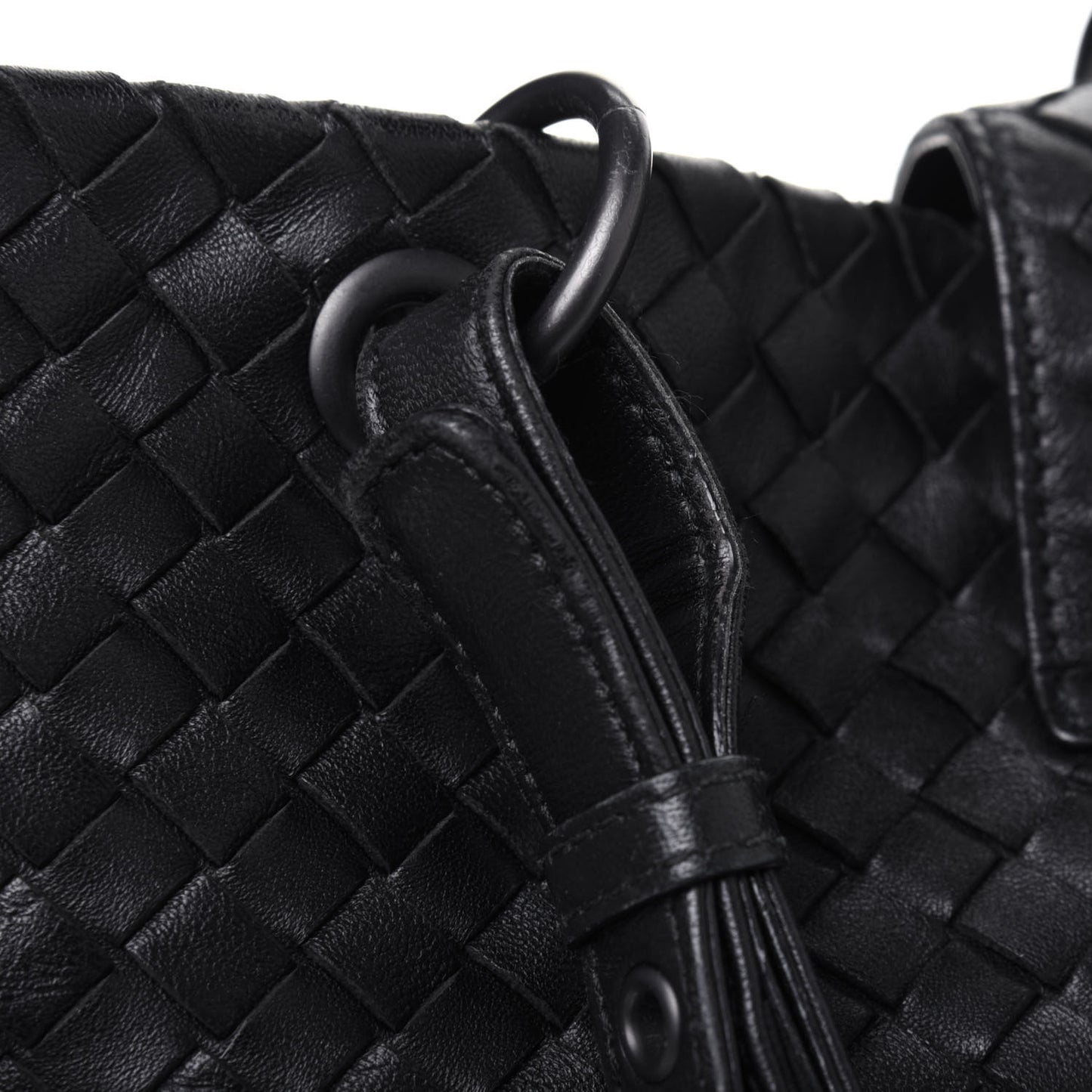 Nappa Intrecciato Large Capri Tote Black