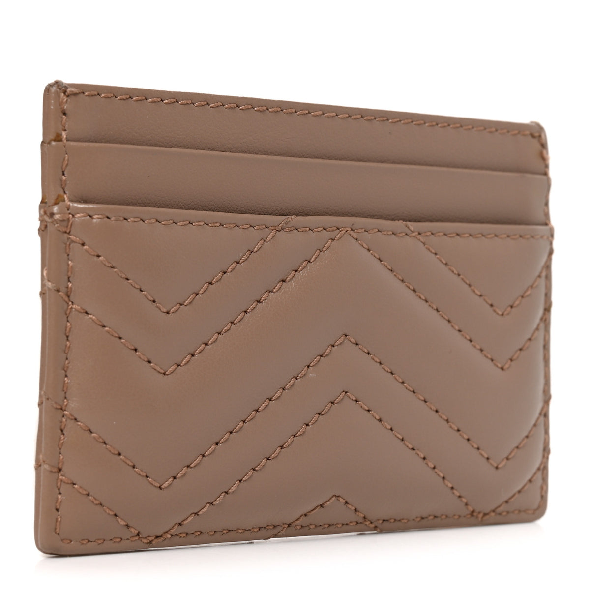 Gucci Calfskin Matelasse GG Marmont Card Holder Porcelain Rose 3 of 7