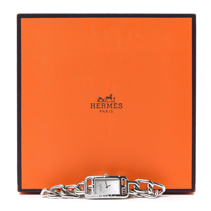 Hermes Stainless Steel Diamond 17mm Nantucket Jete De Diamants Quartz Watch 5 of 5
