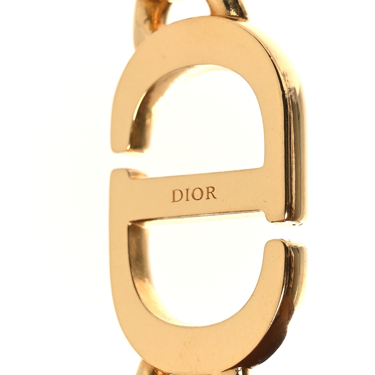 Christian Dior Metal CD Choker Necklace Gold Pink 7 of 8