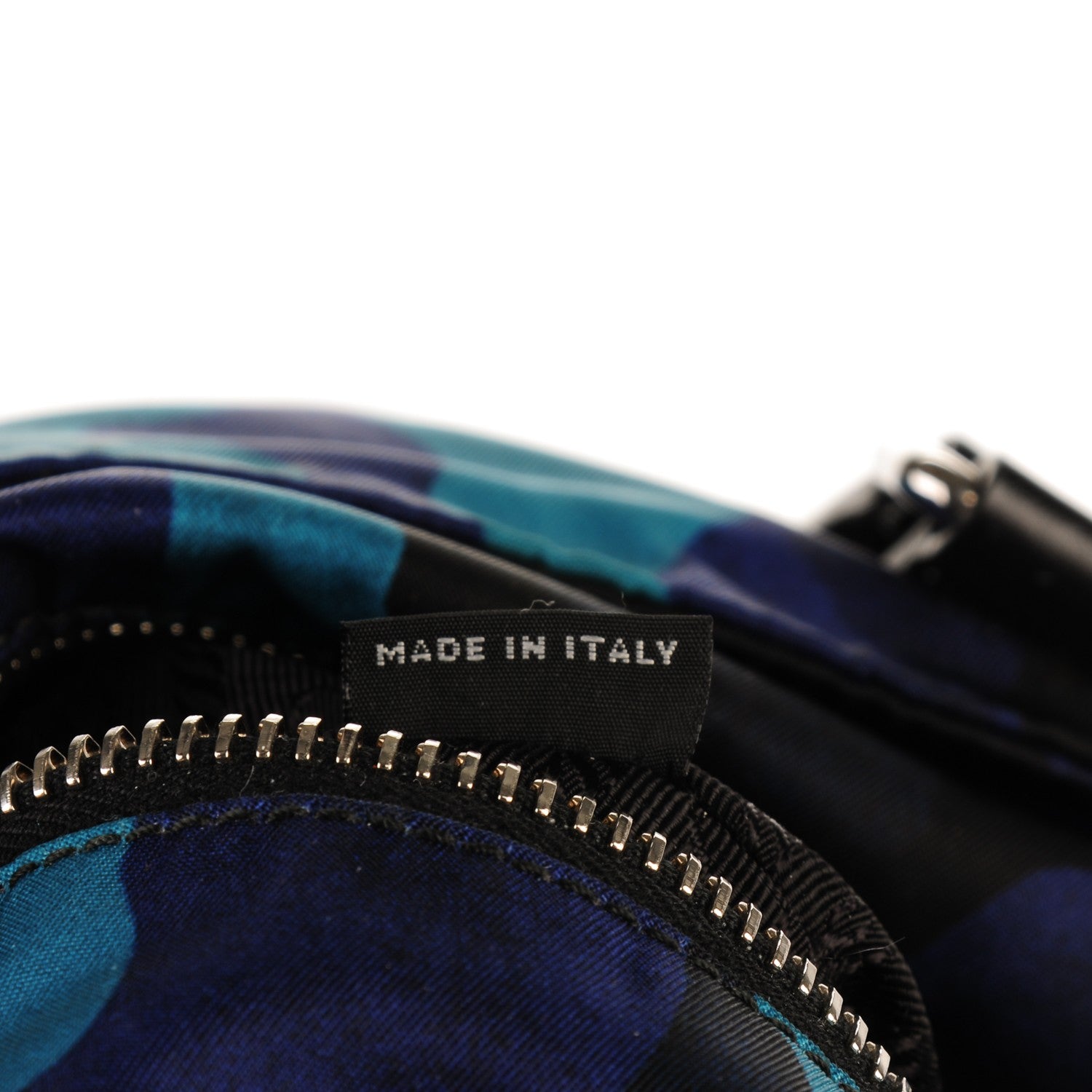 Prada Tessuto Nylon Camouflage Tote Royal Blue 9 of 11
