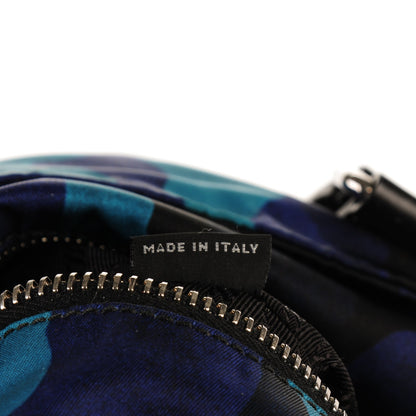 Prada Tessuto Nylon Camouflage Tote Royal Blue 9 of 11