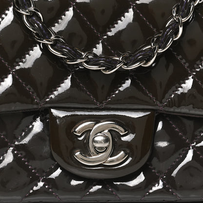 Chanel Patent Quilted Mini Square Flap Purple 6 of 9
