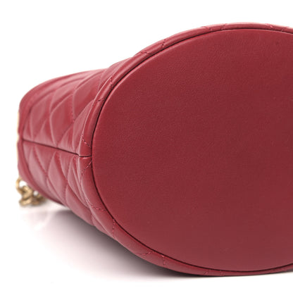 Chanel Calfskin Quilted Boy Bucket Bag Red 5 of 8
