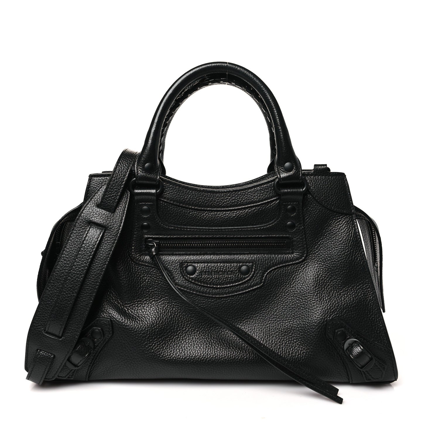 Grained Calfskin Neo Classic Black Hardware S City Black