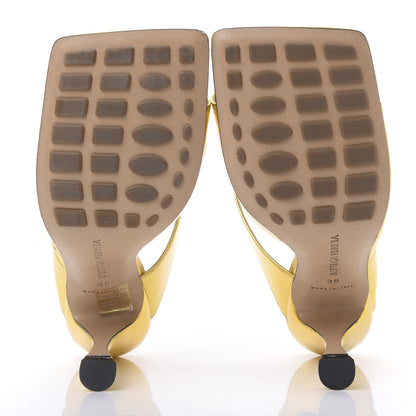 Bottega Veneta Vitello Lame Square Toe Sandals 35 Gold 5 of 8