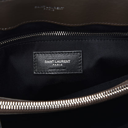 Saint Laurent Calfskin Y Quilted Monogram Medium Loulou Monogram Chain Satchel Kaki Fonce 7 of 11