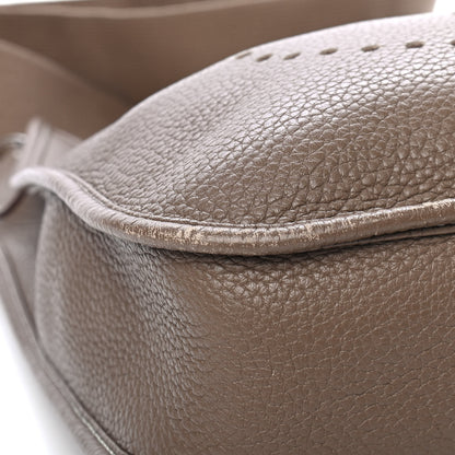 Hermes Taurillon Clemence Evelyne III PM Etoupe 10 of 11