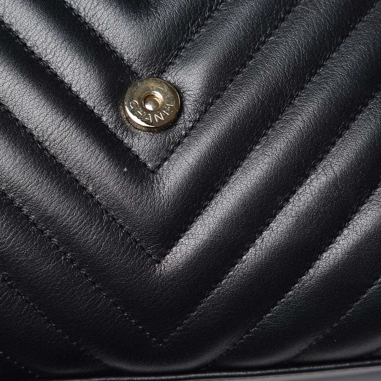 Chanel Calfskin Quilted Small Daily Chevron Flap Black 12 of 13