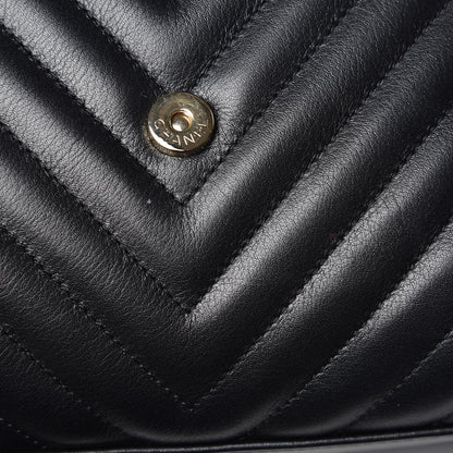 Chanel Calfskin Quilted Small Daily Chevron Flap Black 12 of 13