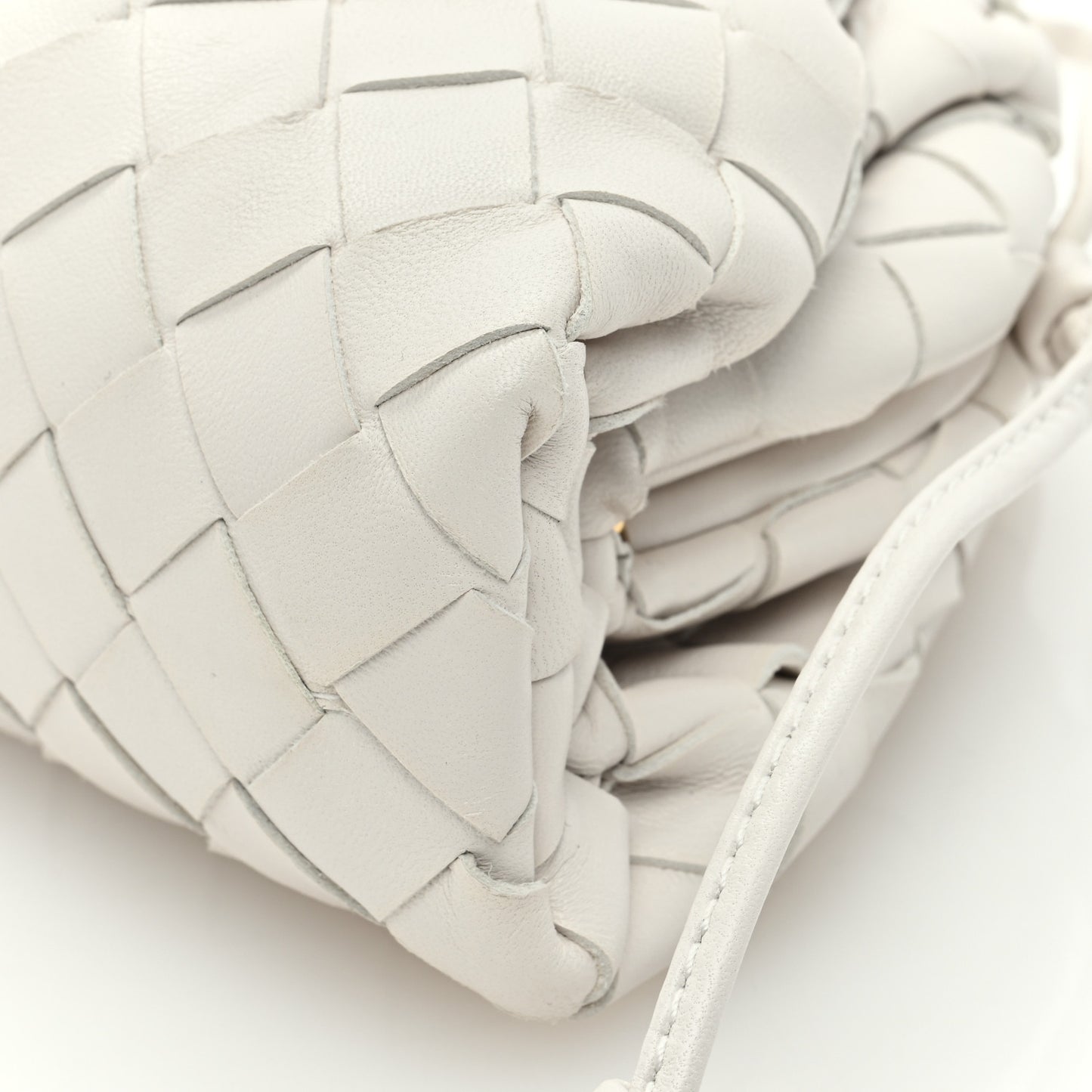 Nappa Intrecciato Studded The Mini Pouch Chalk