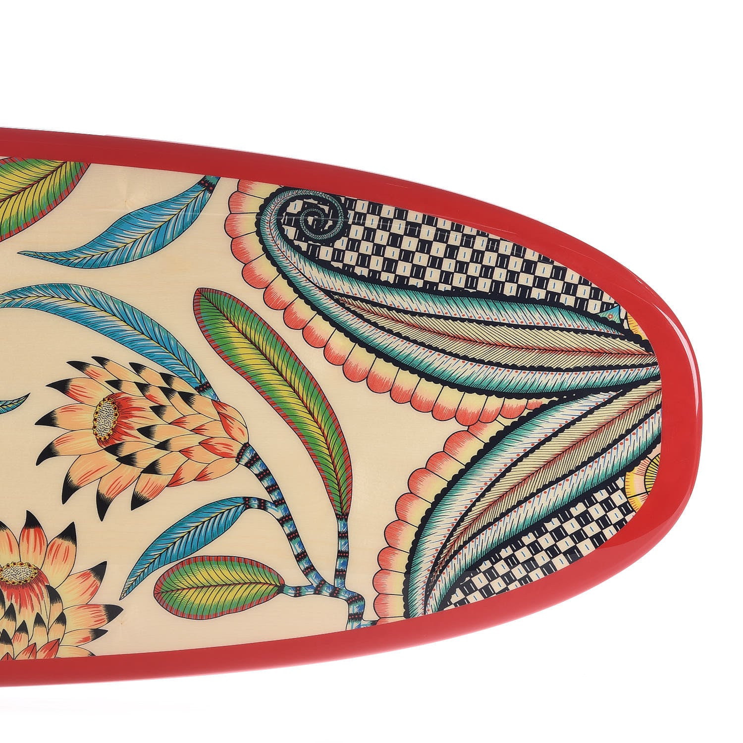 Hermes Resin Savana Dance Surfboard Rouge Vif Jaune 6 of 10