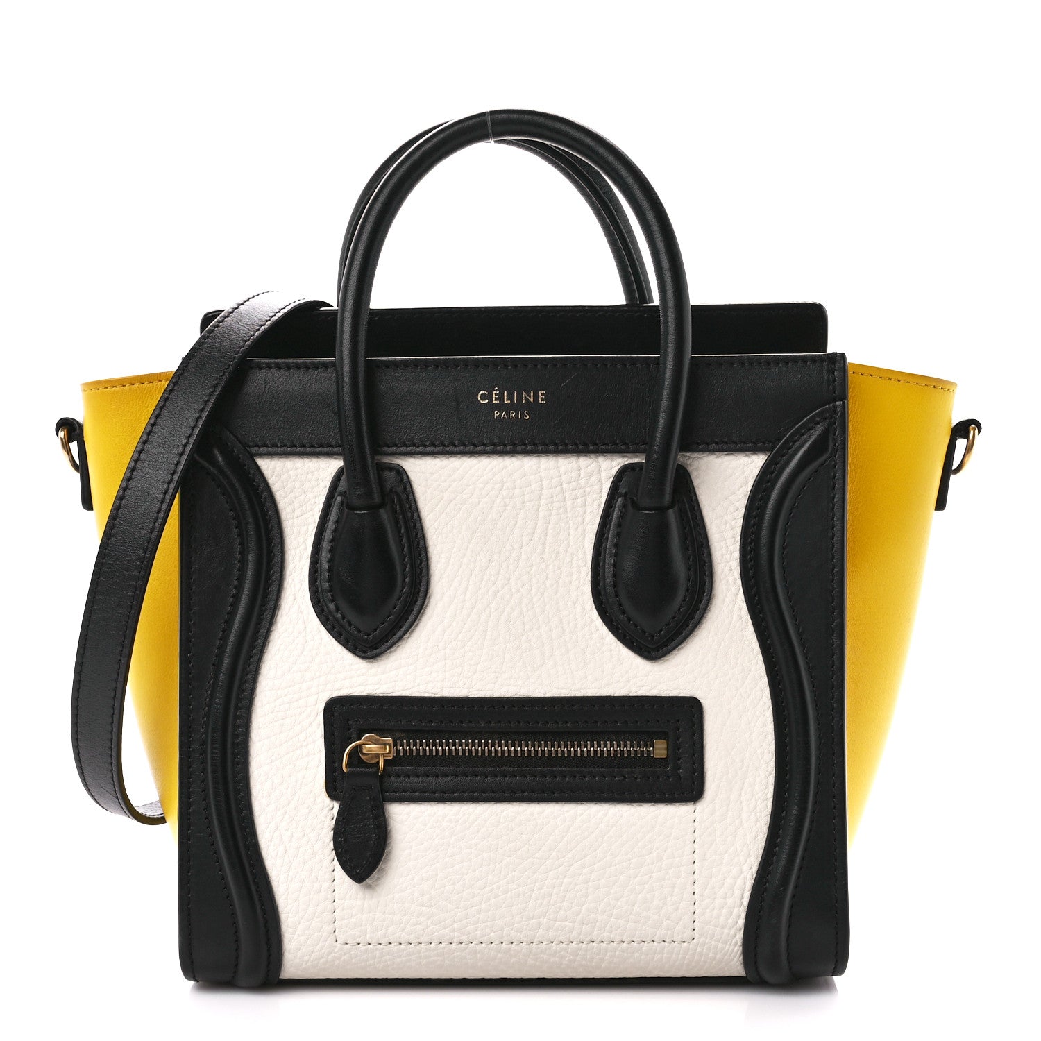 Celine Bullhide Calfskin Nano Tri-Color Luggage Amber 1 of 11