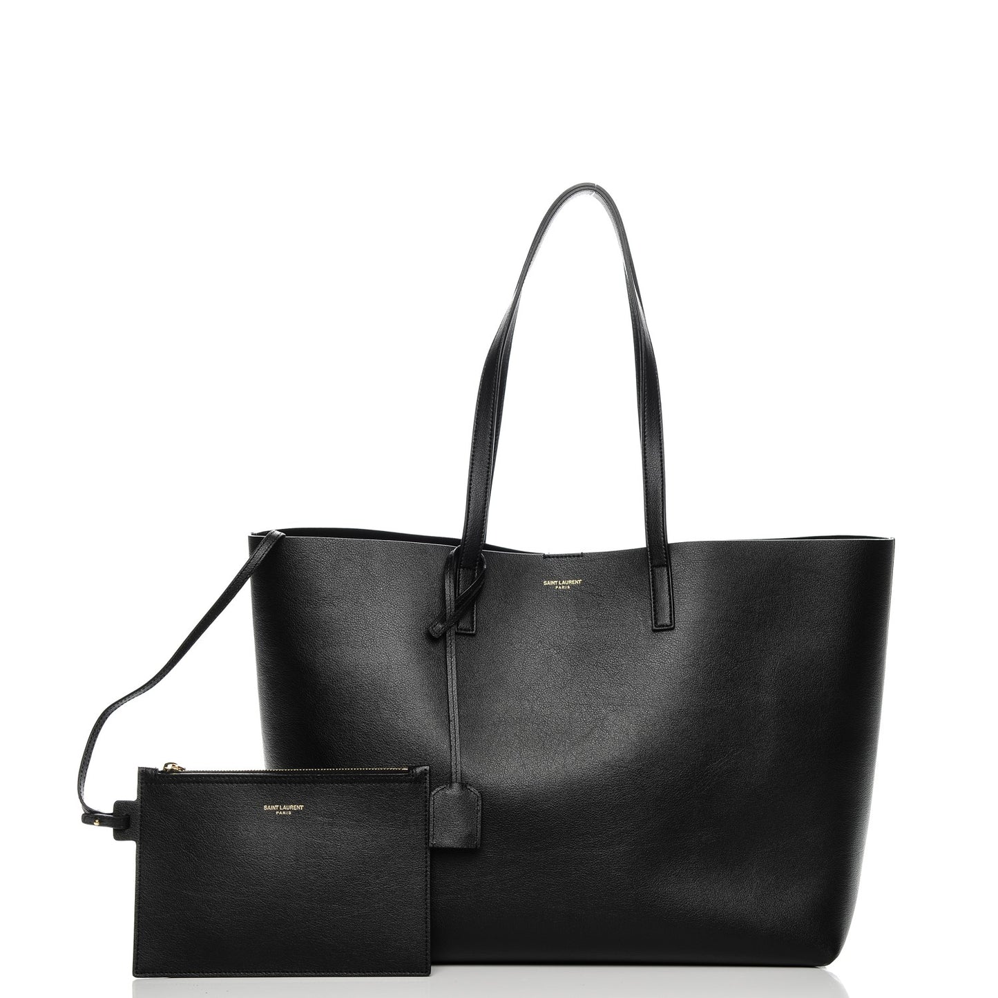 Calfskin Large Shopping Tote Black