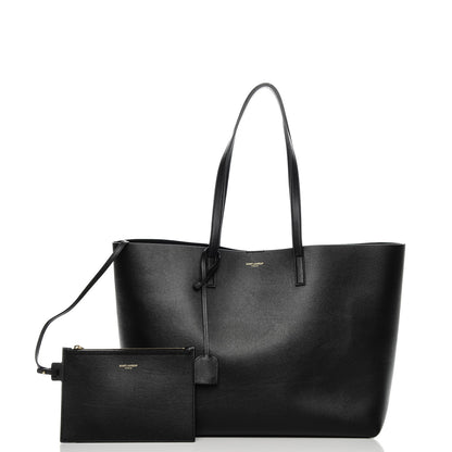 Saint Laurent Calfskin Large Shopping Tote Black 3 of 12
