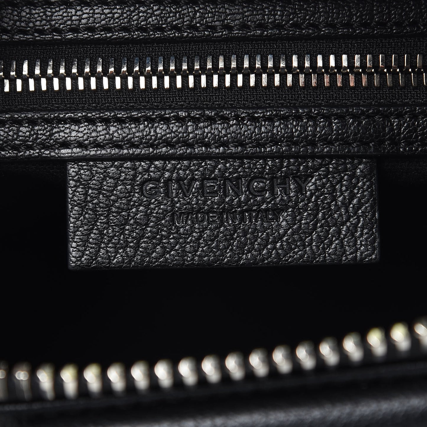Sugar Goatskin Striped Mini Antigona Black