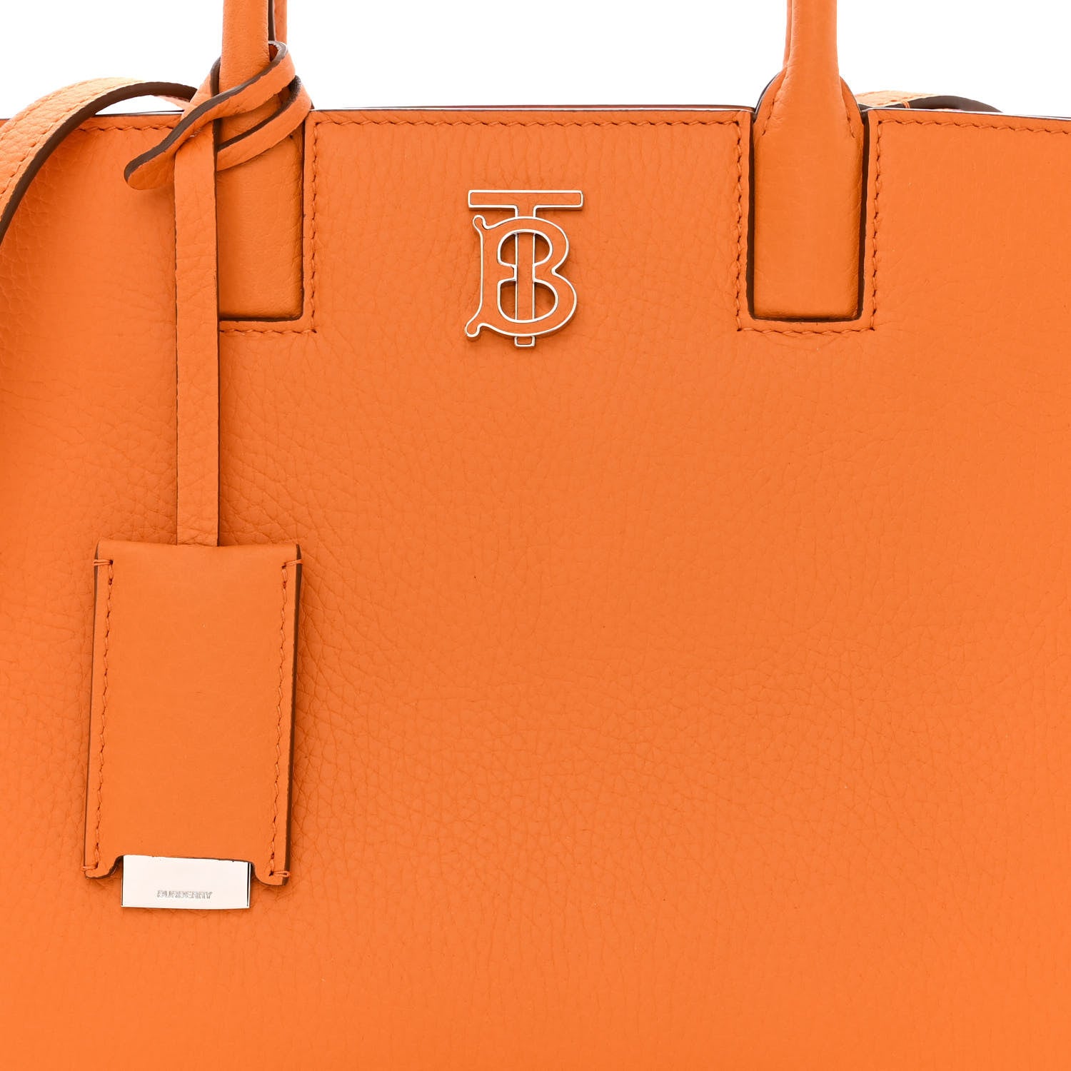 Burberry Grainy Calfskin Mini Frances Tote Orange 8 of 10