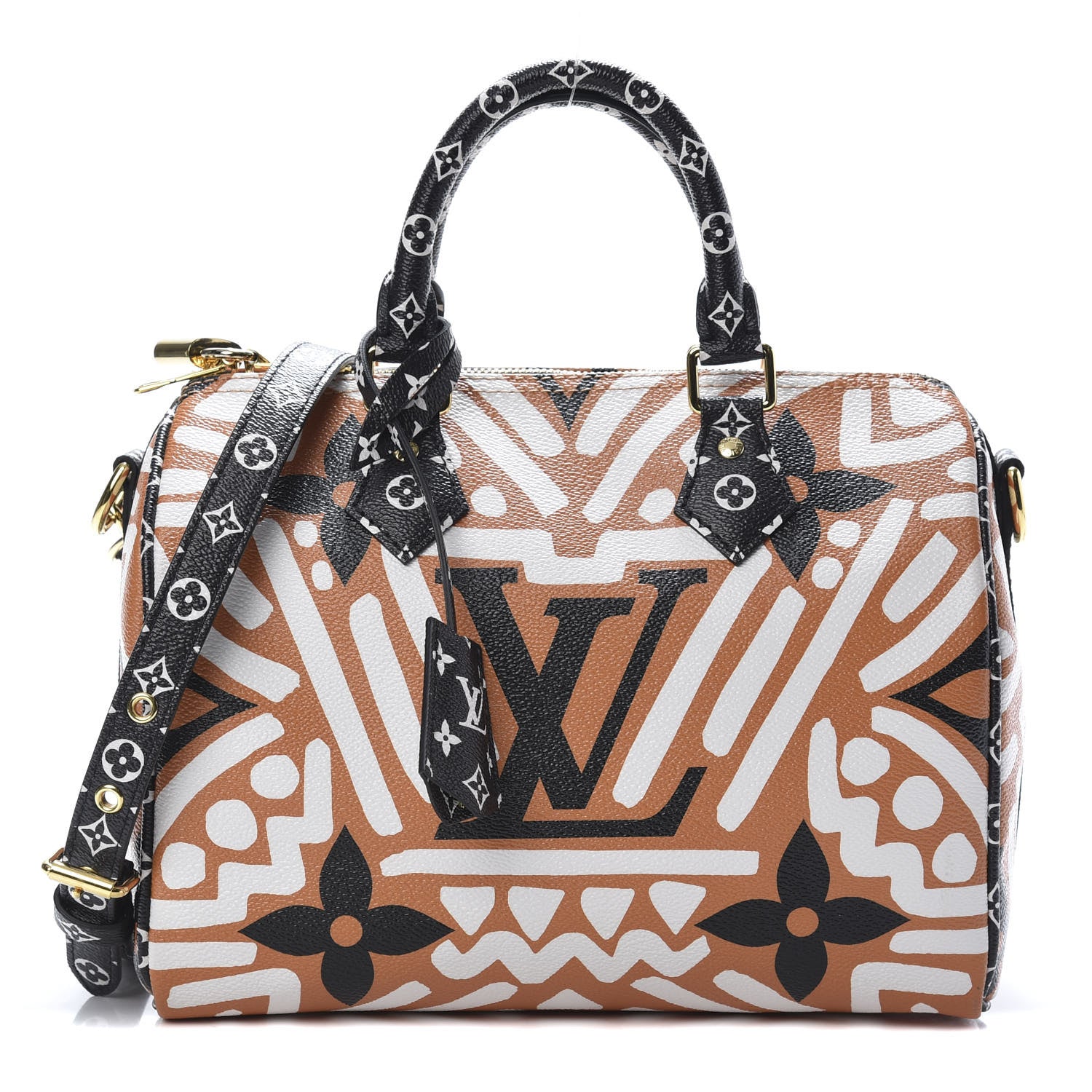 Louis Vuitton Monogram Giant Crafty Speedy Bandouliere 25 Creme Caramel 1 of 9
