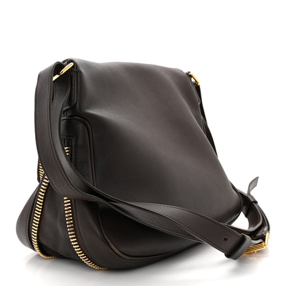 Tom Ford Grained Calfskin Medium Jennifer Crossbody Bag Brown 3 of 11