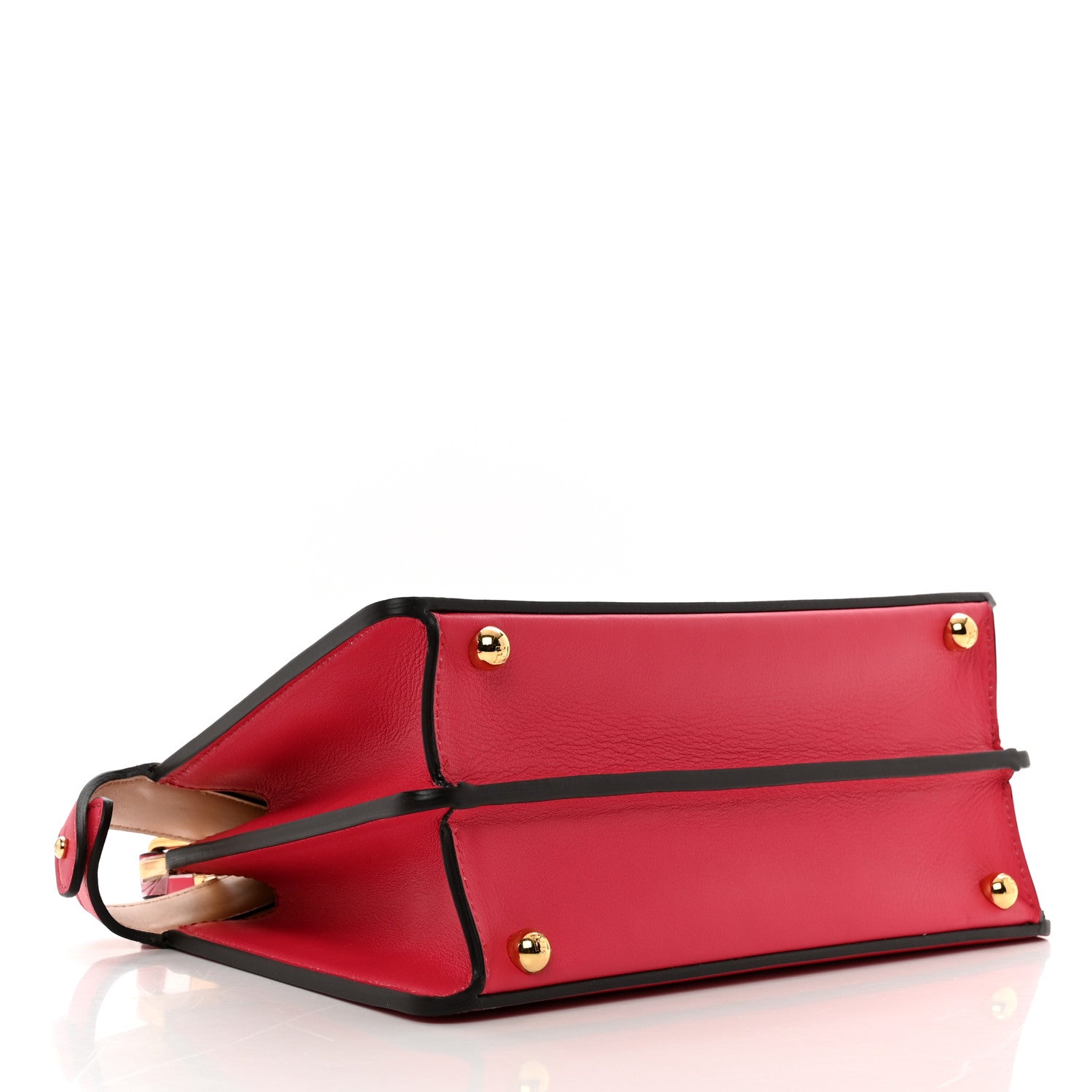 Fendi Vitello Seta Shiny Nappa Small Peekaboo I SEE U Satchel Lampone Light Rose 4 of 10