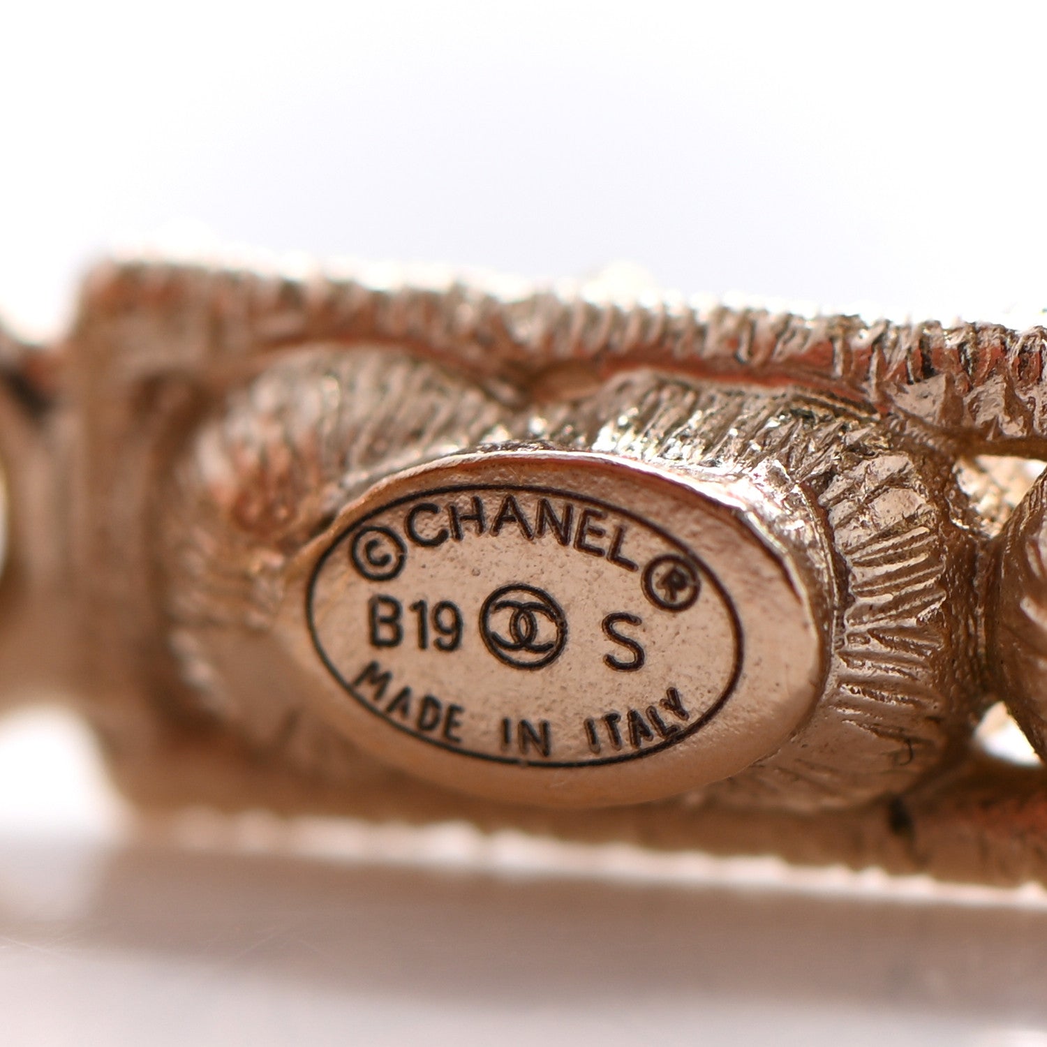 Chanel Crystal Cha-Nel Logo Drop Earrings Gold 4 of 6