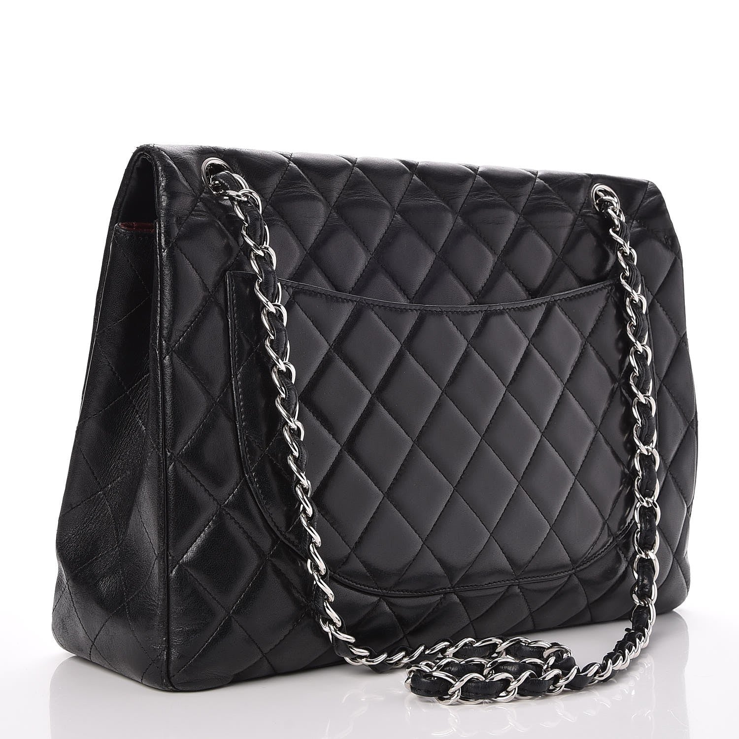 Chanel Lambskin Quilted Maxi Single Flap Black 3 of 7