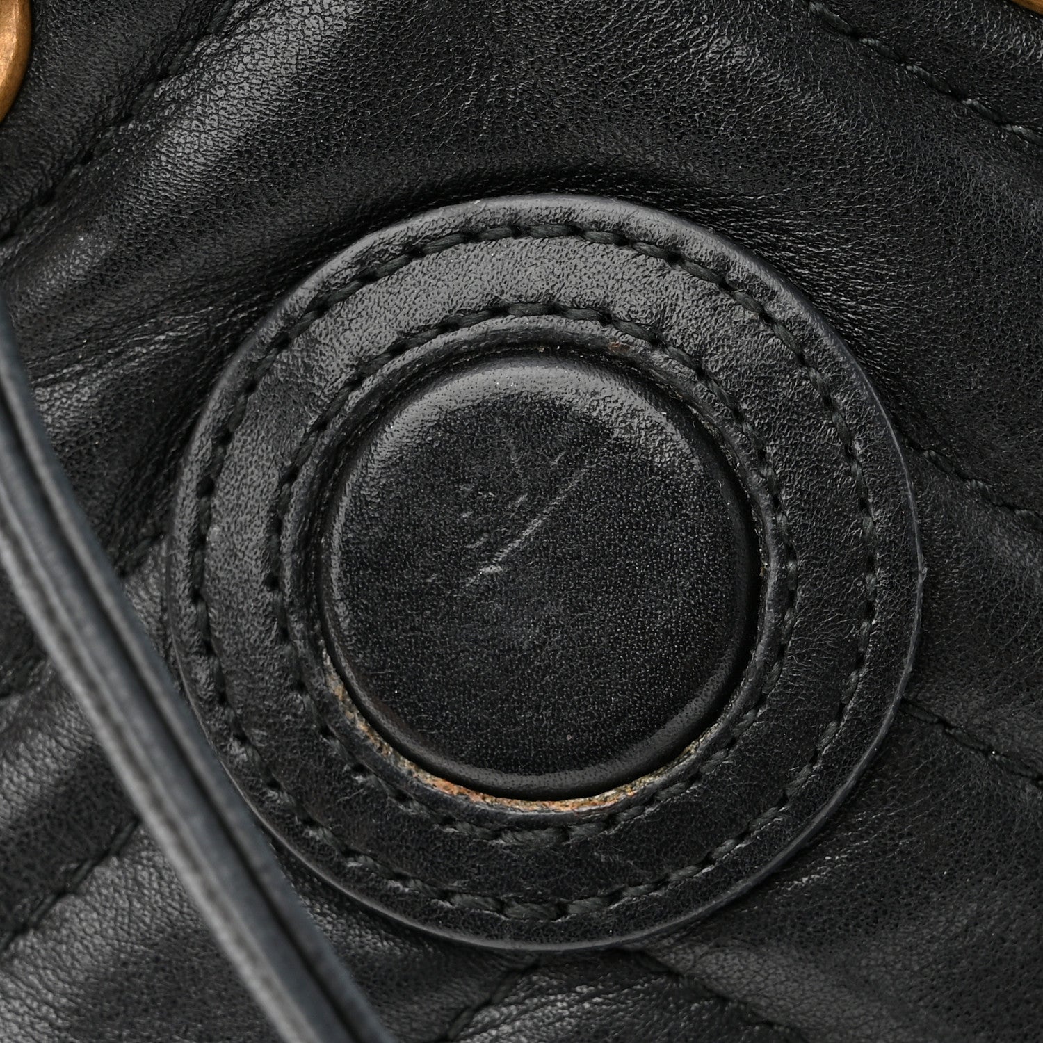 Gucci Calfskin Matelasse GG Marmont Flap Backpack Black 14 of 16