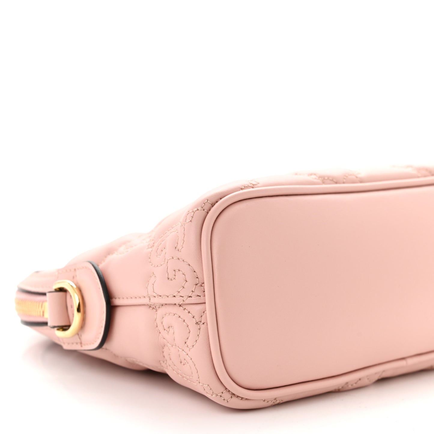 Calfskin GG Matelasse Small Dome Shoulder Bag Perfect Pink Natural