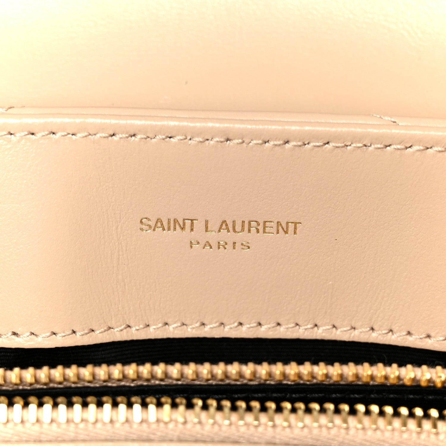 Saint Laurent Calfskin Y Quilted Monogram Small Loulou Chain Satchel Dark Beige 6 of 12