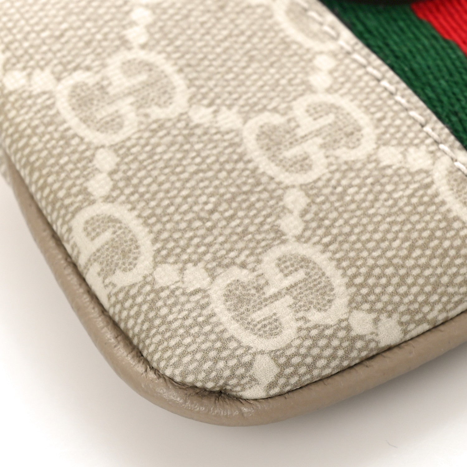 Gucci GG Supreme Monogram Web Ophidia Key Case Beige Mystic White Oatmeal 7 of 9