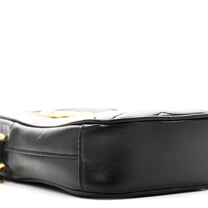 Gucci Calfskin Matelasse Mini GG Marmont Crossbody Bag Black 9 of 10