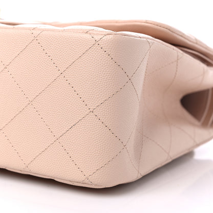 Chanel Caviar Quilted Jumbo Double Flap Light Beige 9 of 11