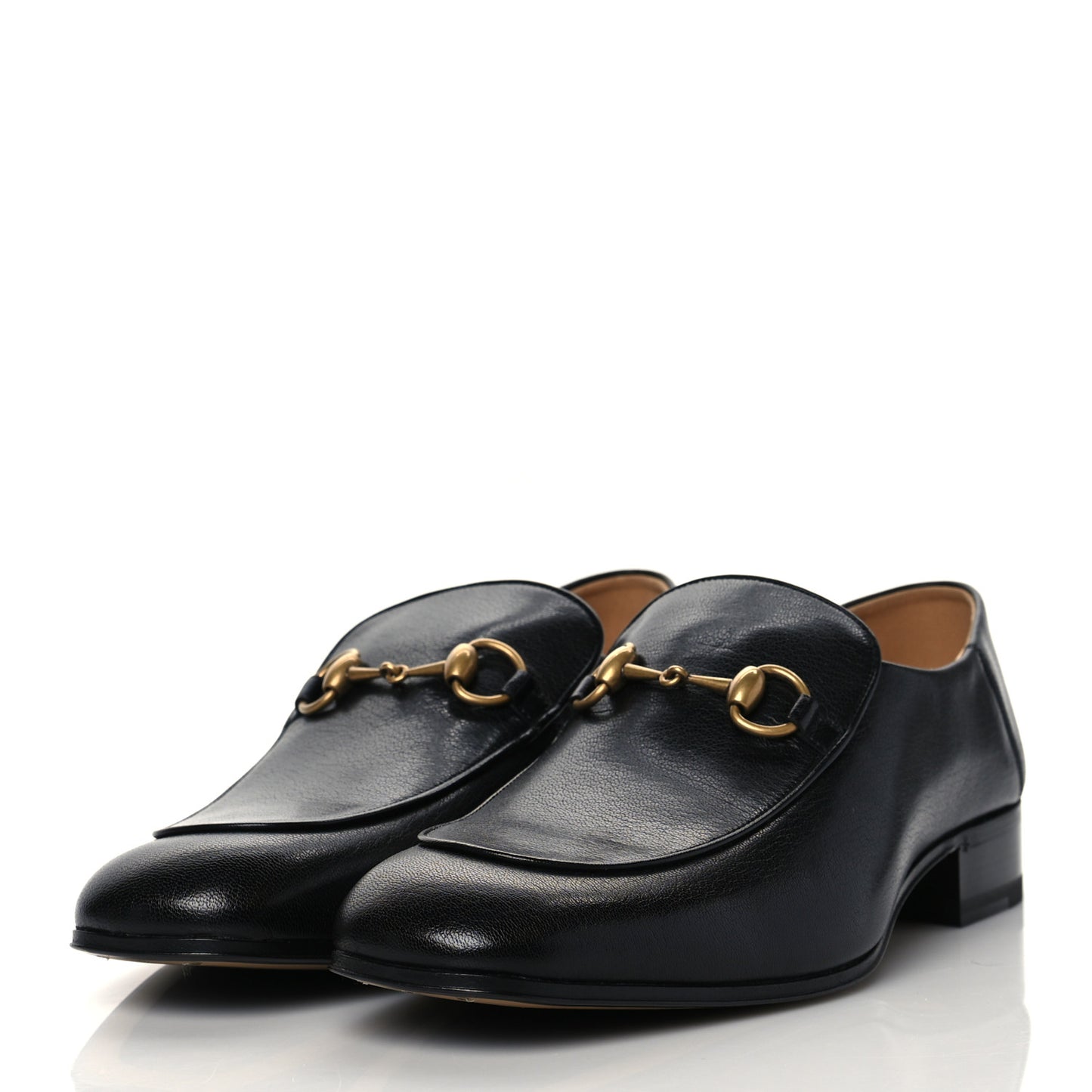 Goatskin Mens Horsebit Loafers 8.5 Black
