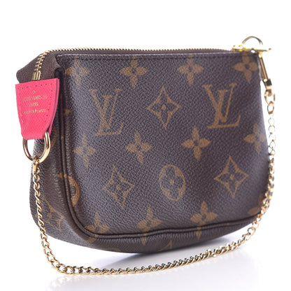 Louis Vuitton Monogram 2019 Christmas Animation Mini Courchevel Pochette Accessories Fuchsia 3 of 8
