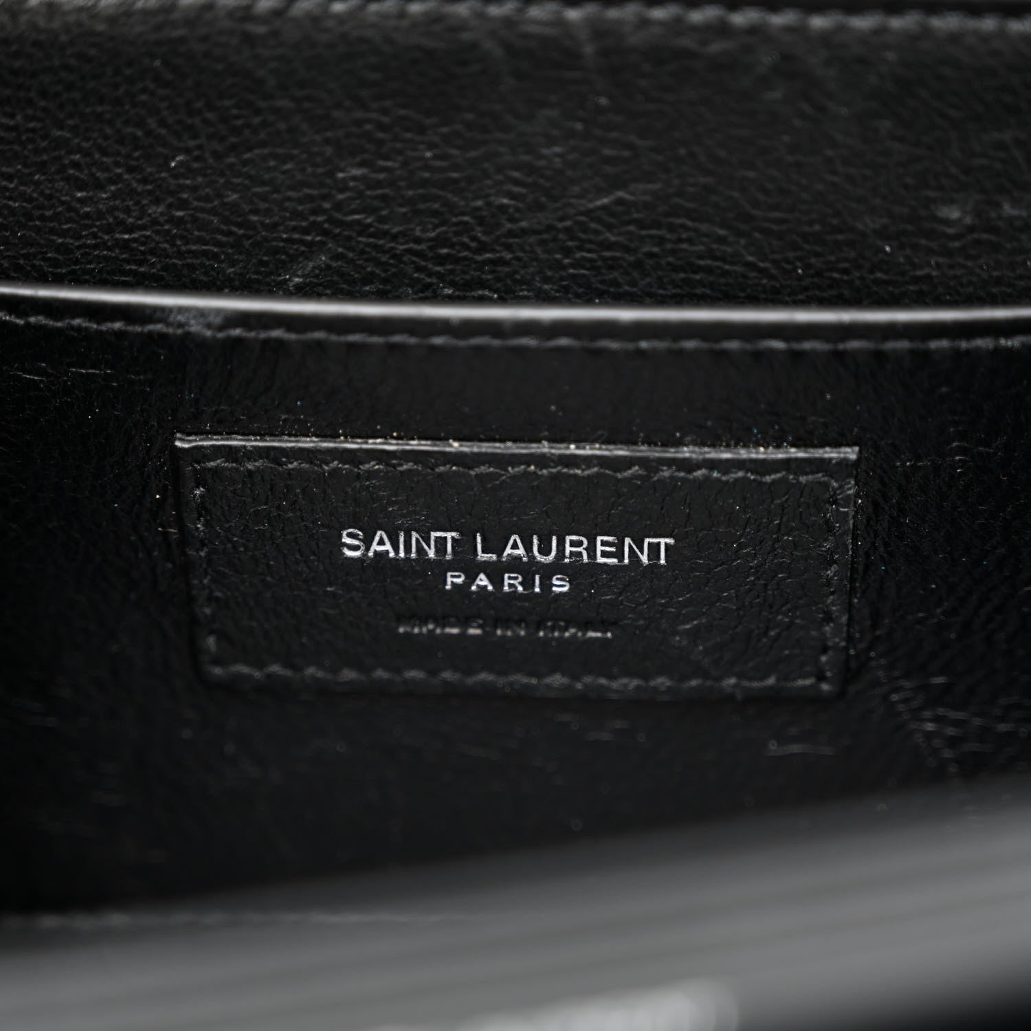Saint Laurent Box Calfskin Monogram Medium Solferino Satchel Black 6 of 10