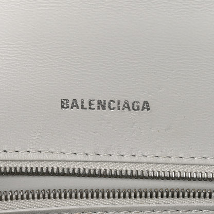 Balenciaga Shiny Box Calfskin Tonal B Small Hourglass Top Handle Bag White 6 of 11