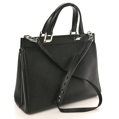 Gucci Grainy Calfskin Medium Zumi Top Handle Bag Black 3 of 12