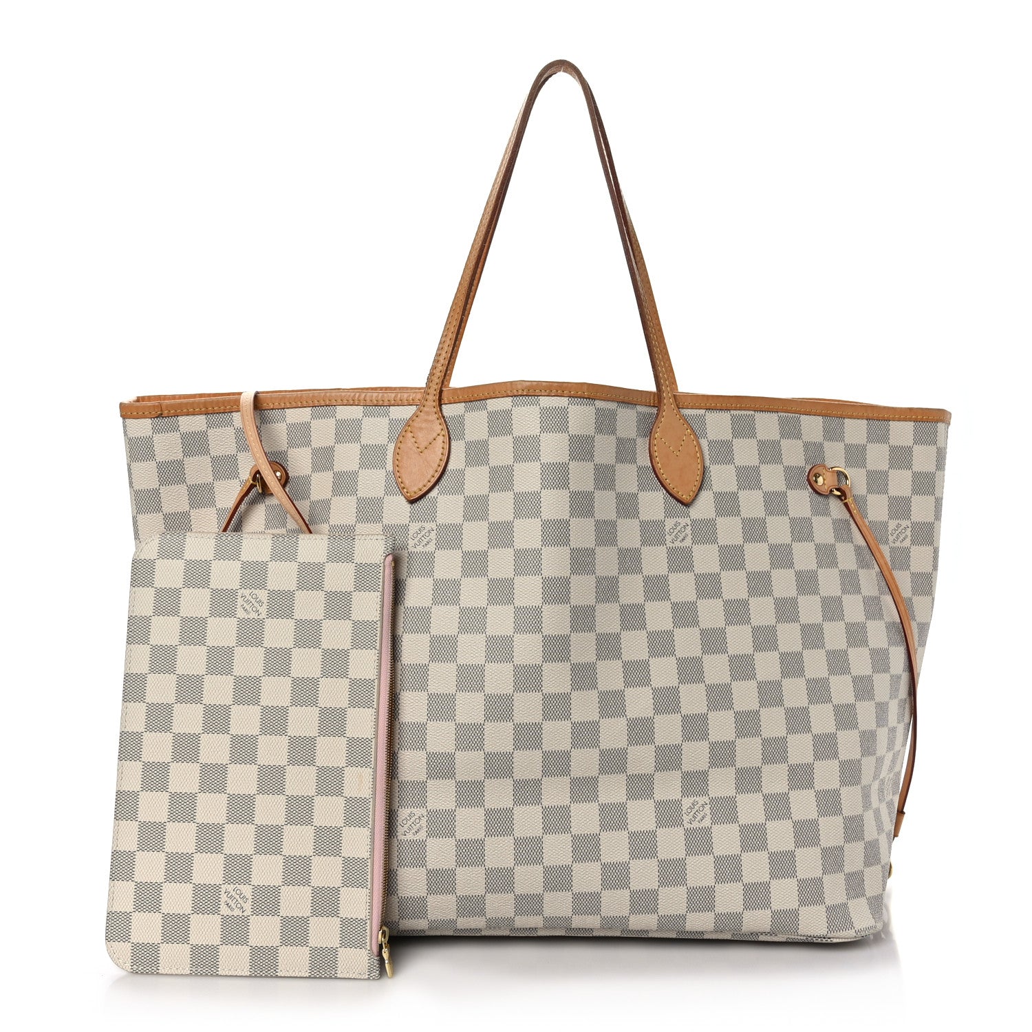 Louis Vuitton Damier Azur Neo Neverfull GM Rose Ballerine 1 of 11