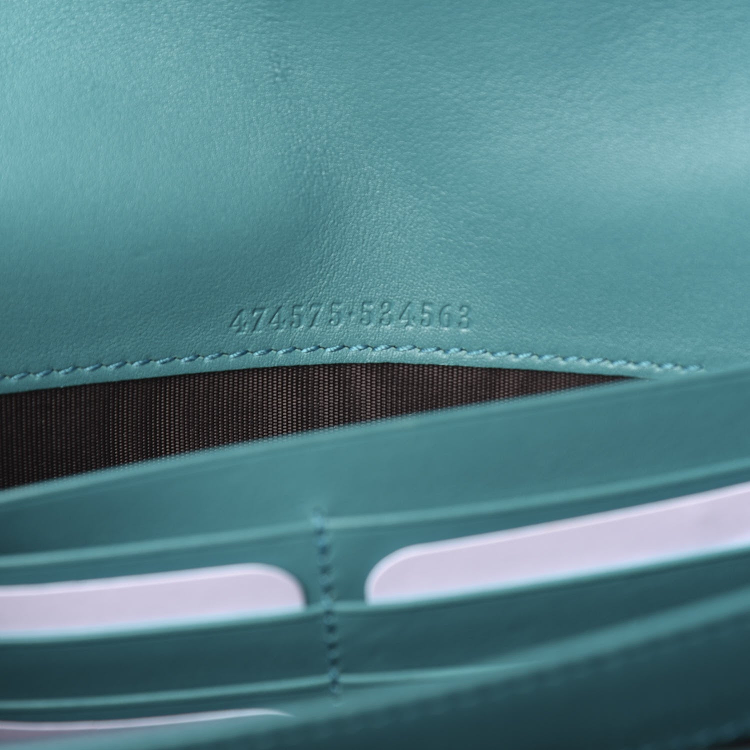 Gucci Velvet Matelasse GG Marmont Chain Wallet Pavone Cyan 6 of 9