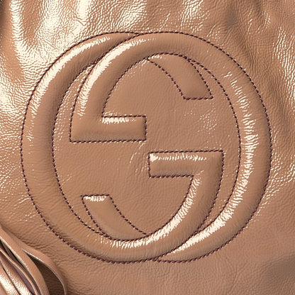 Gucci Patent Medium Soho Chain Shoulder Bag Dark Cipria 9 of 11
