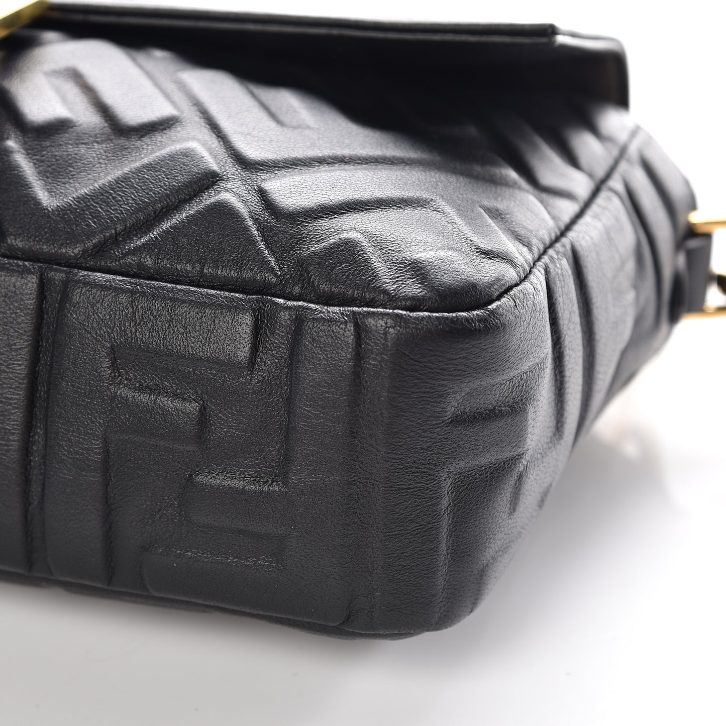 Nappa FF 1974 Embossed Baguette Black