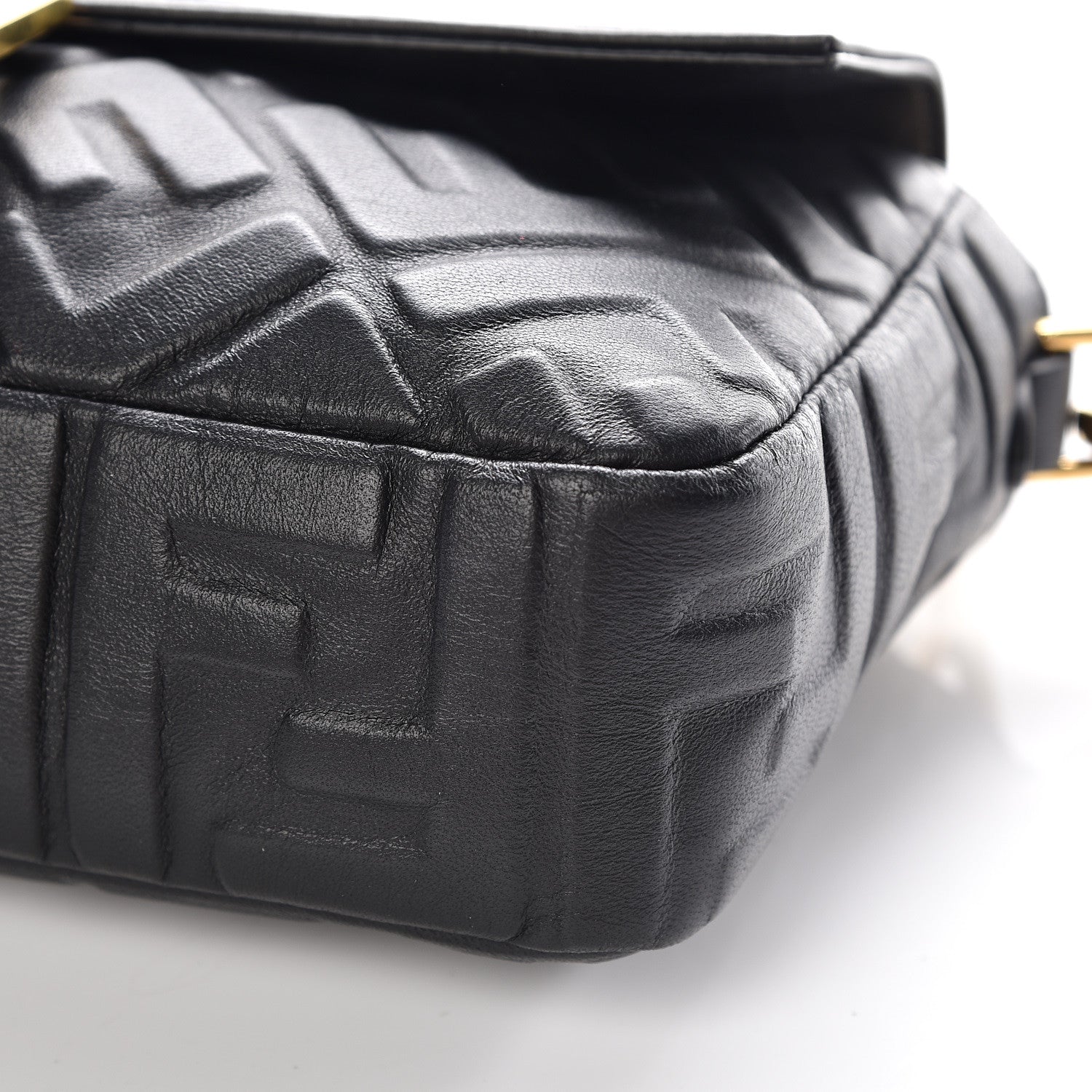 Fendi Nappa FF 1974 Embossed Baguette Black 6 of 11