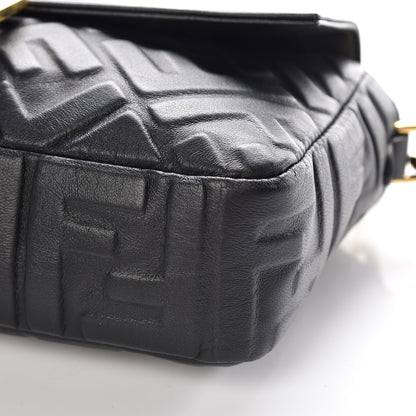Fendi Nappa FF 1974 Embossed Baguette Black 6 of 11