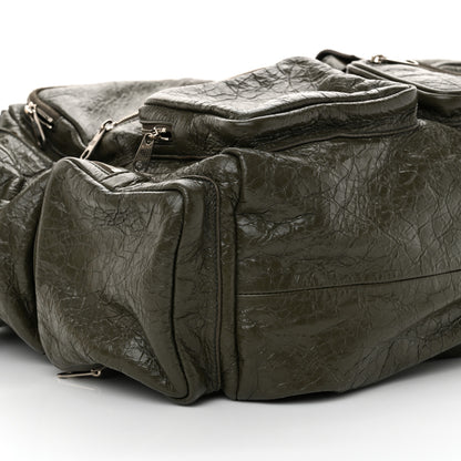Balenciaga Agneau Arena Superbusy Large Sling Zip Shoulder Bag Khaki 9 of 10