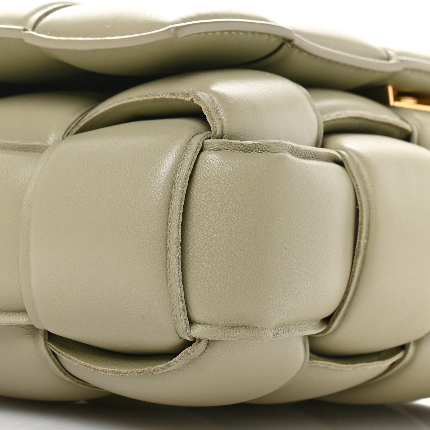 Nappa Maxi Intreccio Padded Cassette Crossbody Bag Travertine